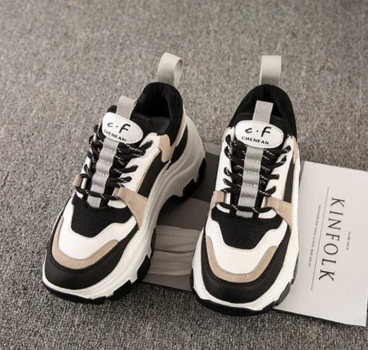 Lace - Up Round Toe Women's Mesh Platform Shoes - StilNord