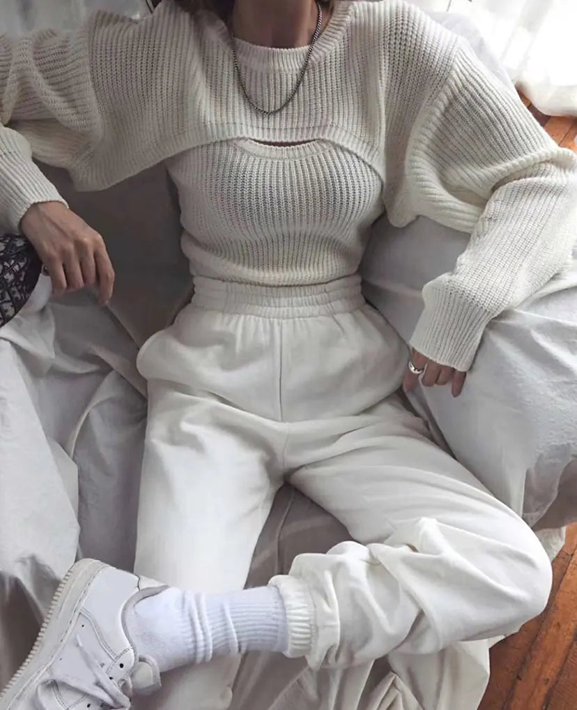 Korean Dongdaemun 2020 Fall Women's Knit Set
