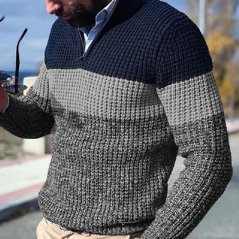 Men's Casual V - neck Sweater for Spring and Autumn - StilNord