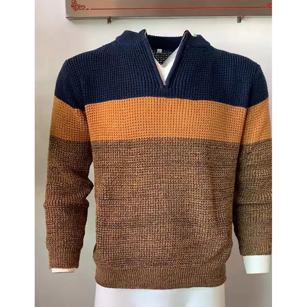 Men's Casual V - neck Sweater for Spring and Autumn - StilNord