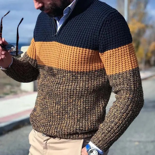 Men's Casual V - neck Sweater for Spring and Autumn - StilNord