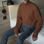 Men's Half Turtleneck Knit Sweater - StilNord