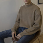 Men's Half Turtleneck Knit Sweater - StilNord