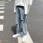Men's Straight Loose Hole Jeans - StilNord