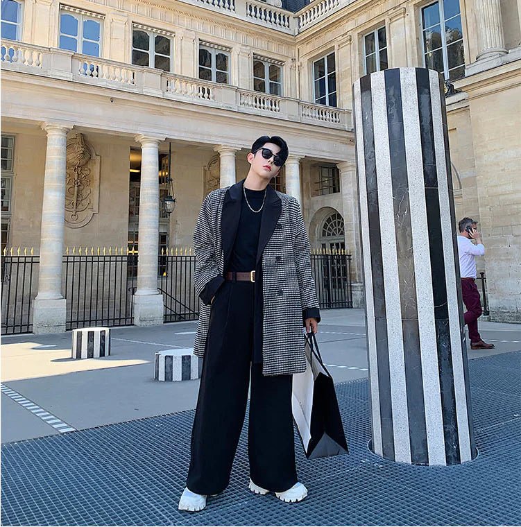 Men's Thick Wool Casual Wide - Leg Pants for Winter - StilNord