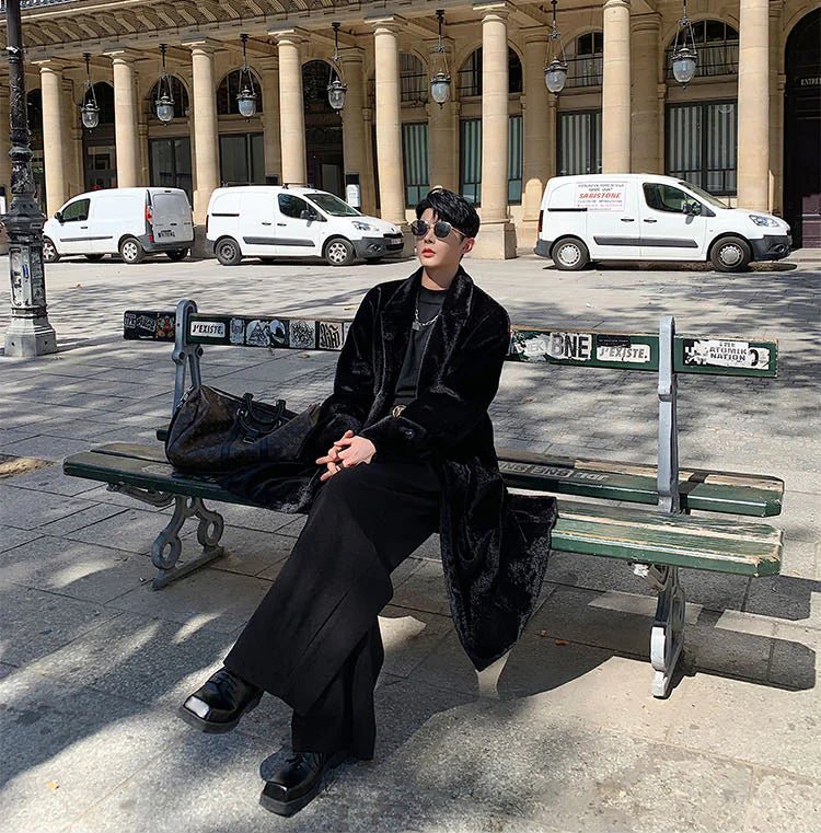 Men's Thick Wool Casual Wide - Leg Pants for Winter - StilNord