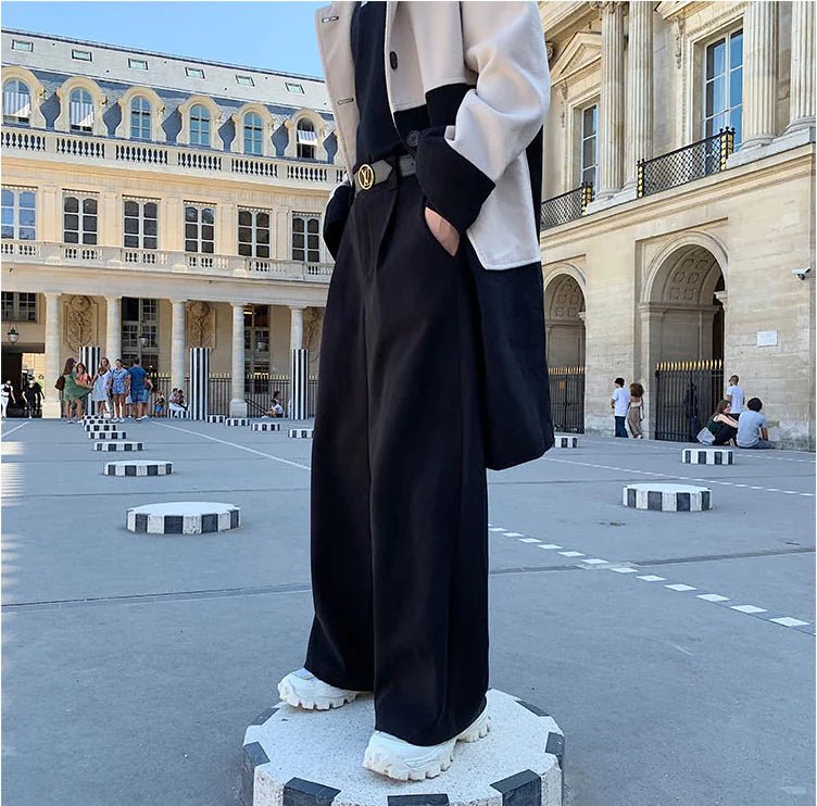 Men's Thick Wool Casual Wide - Leg Pants for Winter - StilNord