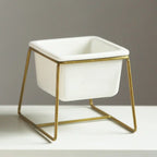 Nordic Style Ceramic Flower Pot with Iron Stand