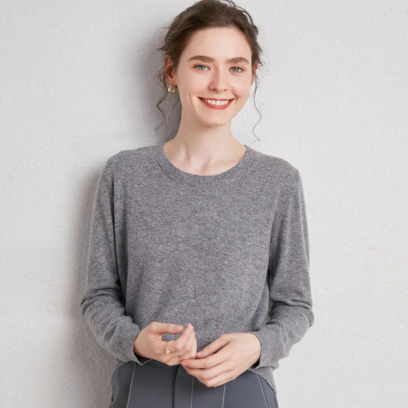 New Women's 100% Pure Wool Sweater - Loose Knit Long Sleeve - StilNord