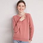 New Women's 100% Pure Wool Sweater - Loose Knit Long Sleeve - StilNord