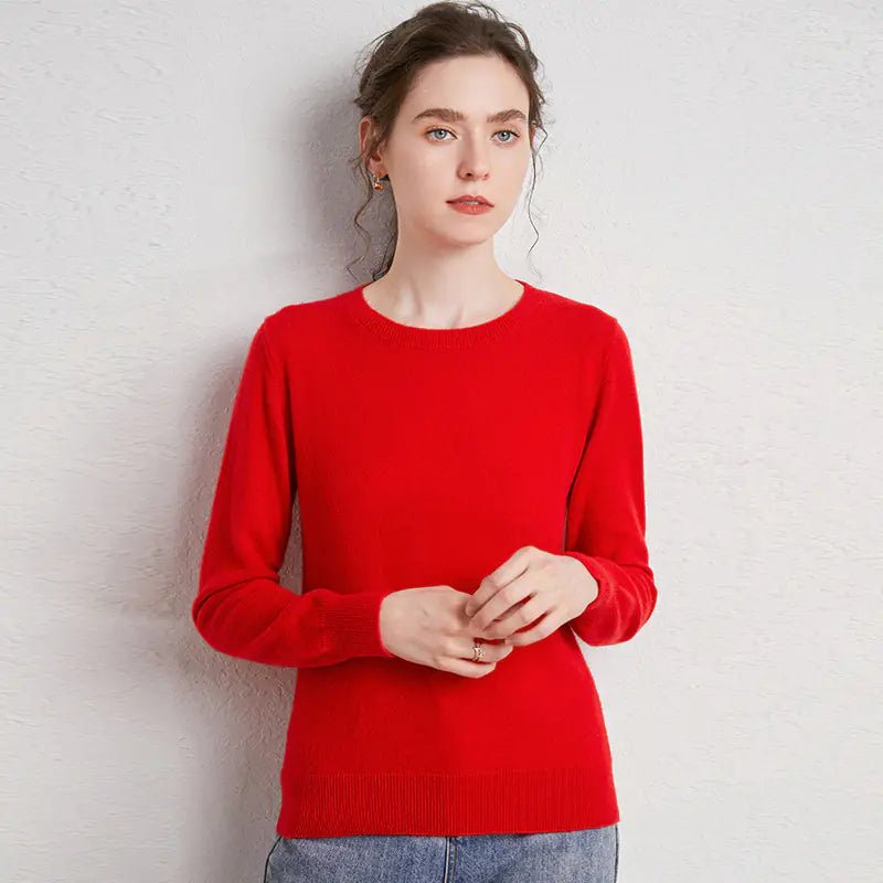 New Women's 100% Pure Wool Sweater - Loose Knit Long Sleeve - StilNord