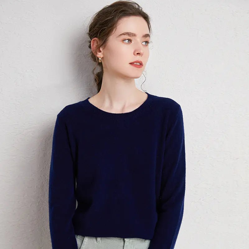 New Women's 100% Pure Wool Sweater - Loose Knit Long Sleeve - StilNord
