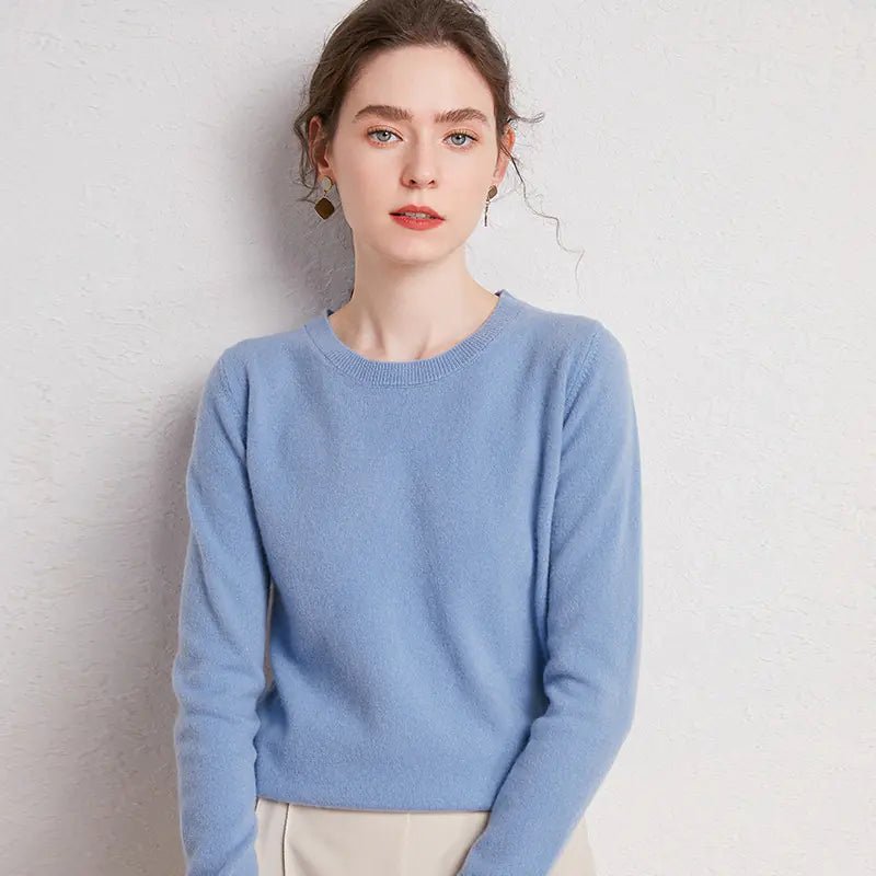 New Women's 100% Pure Wool Sweater - Loose Knit Long Sleeve - StilNord