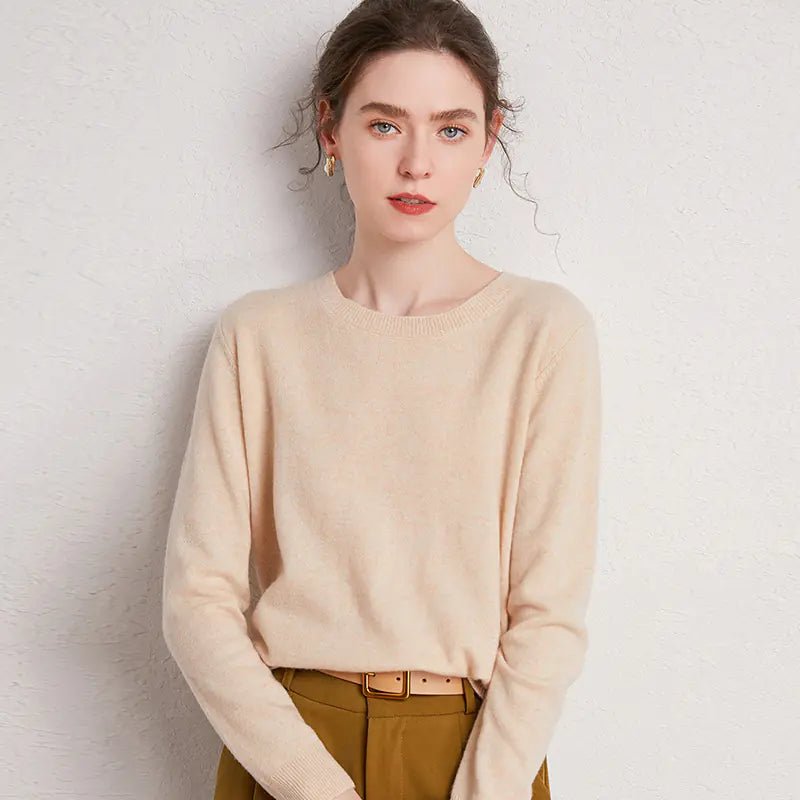 New Women's 100% Pure Wool Sweater - Loose Knit Long Sleeve - StilNord