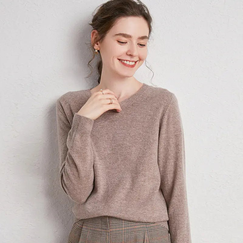 New Women's 100% Pure Wool Sweater - Loose Knit Long Sleeve - StilNord