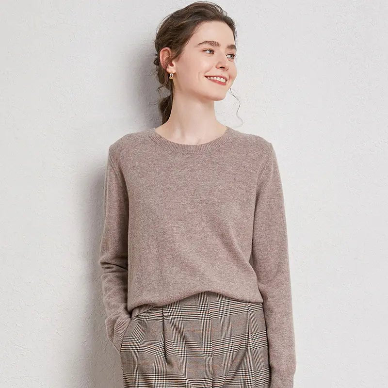 New Women's 100% Pure Wool Sweater - Loose Knit Long Sleeve - StilNord