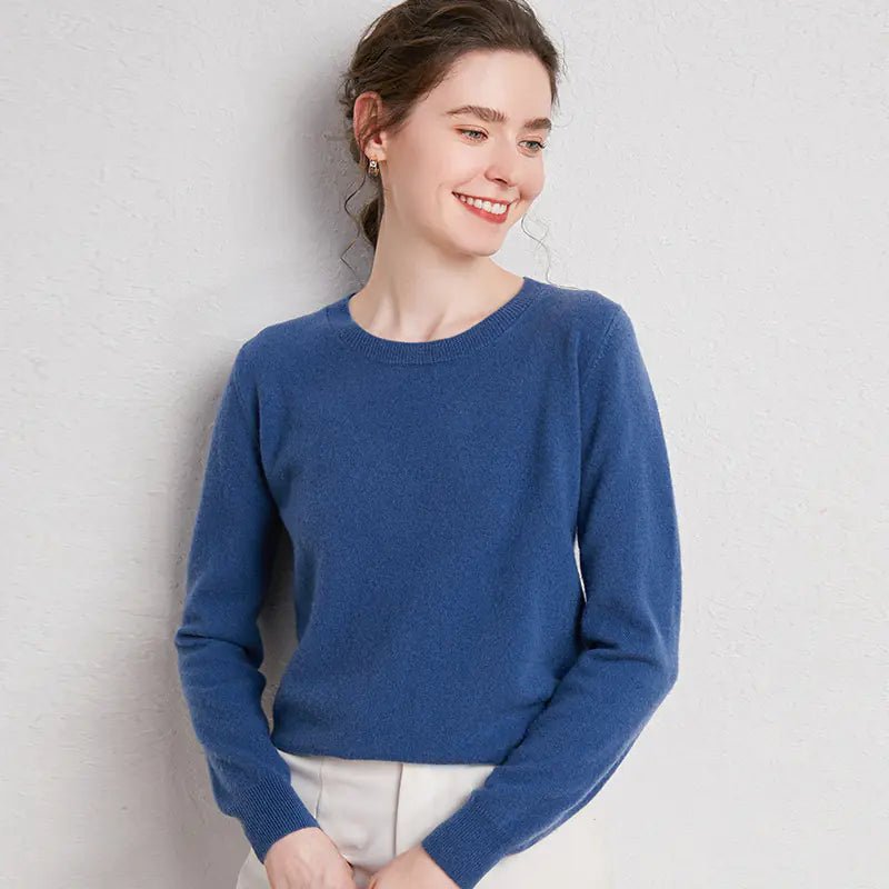 New Women's 100% Pure Wool Sweater - Loose Knit Long Sleeve - StilNord