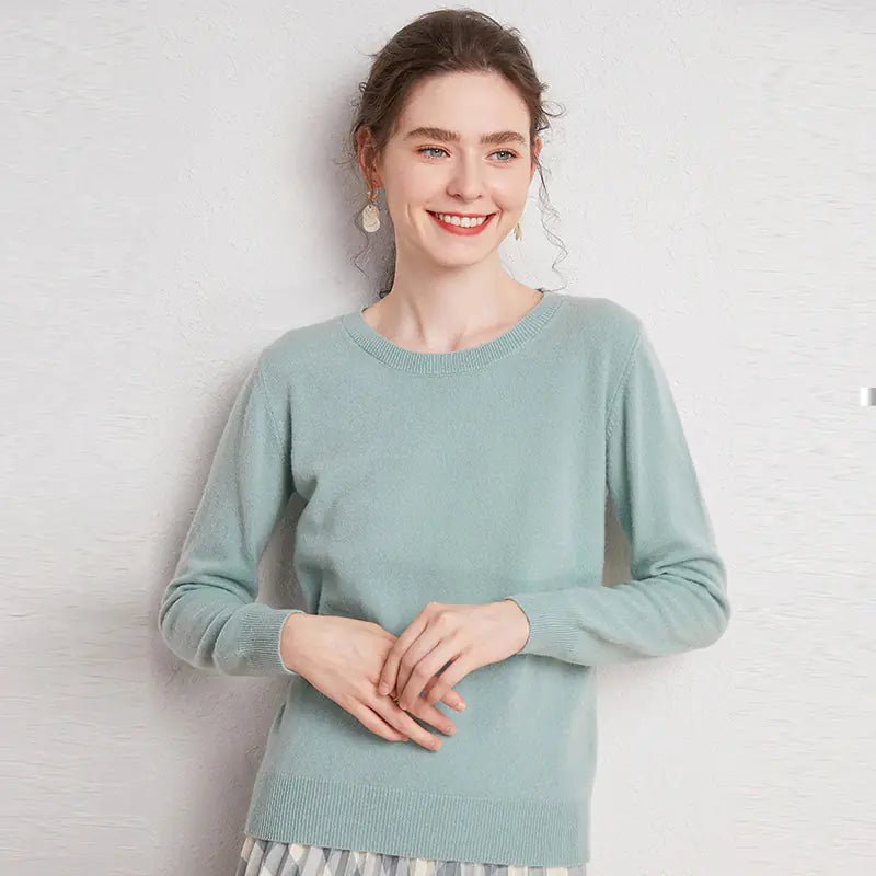 New Women's 100% Pure Wool Sweater - Loose Knit Long Sleeve - StilNord