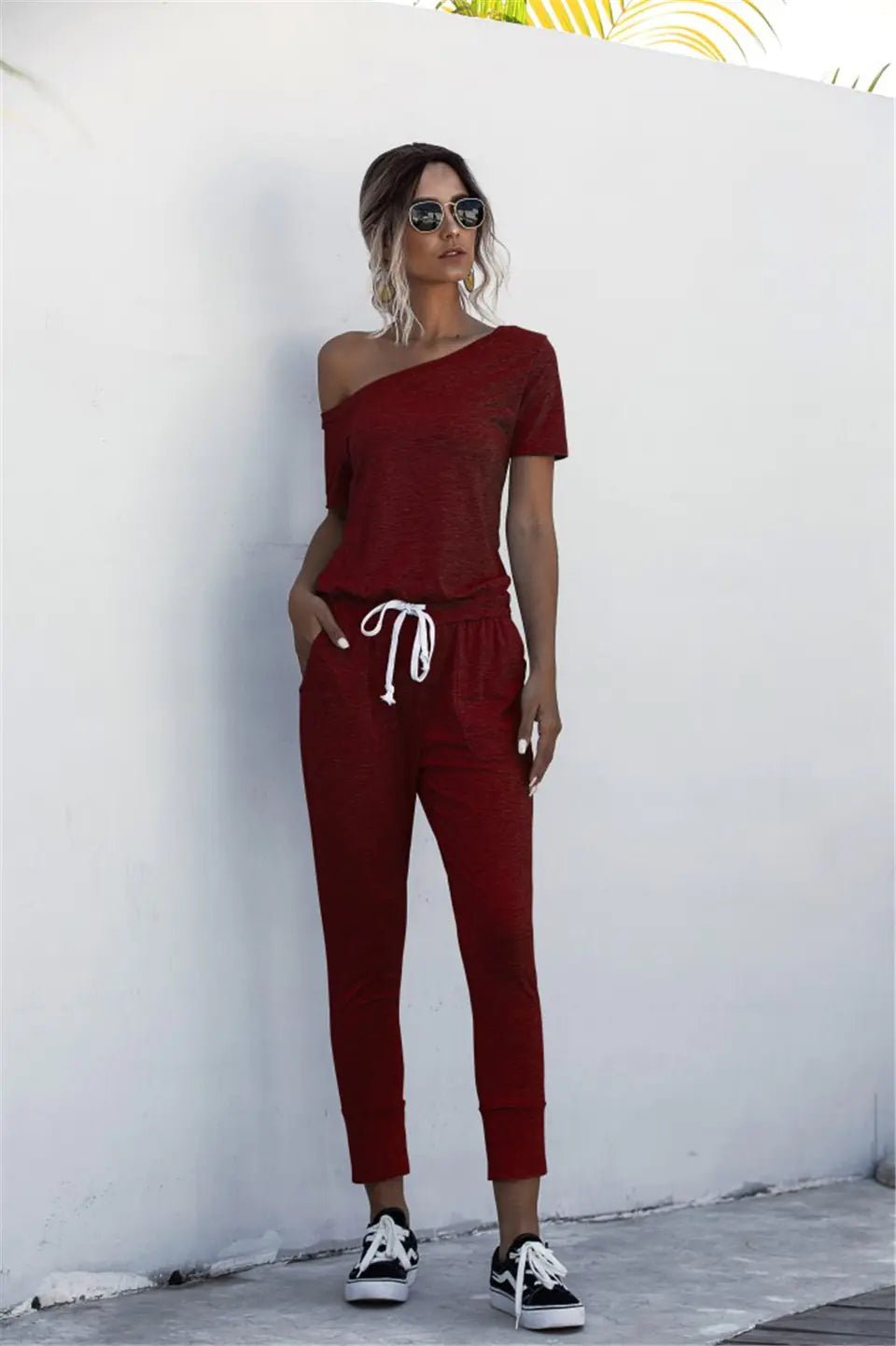 Oioninos Spring/Summer Off - Shoulder Jumpsuit with Pockets - StilNord