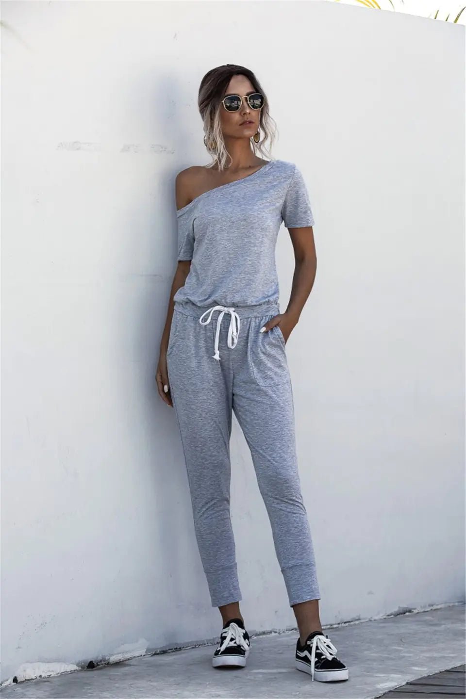 Oioninos Spring/Summer Off - Shoulder Jumpsuit with Pockets - StilNord