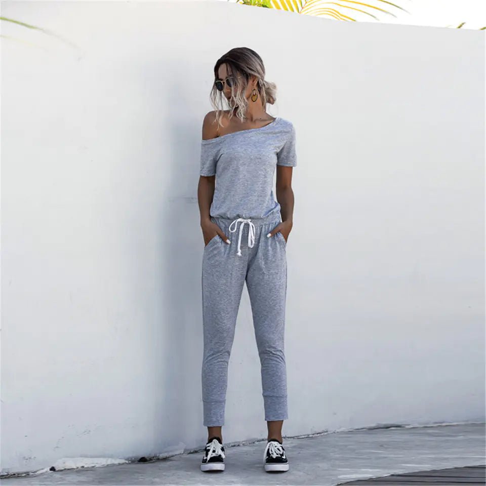 Oioninos Spring/Summer Off - Shoulder Jumpsuit with Pockets - StilNord