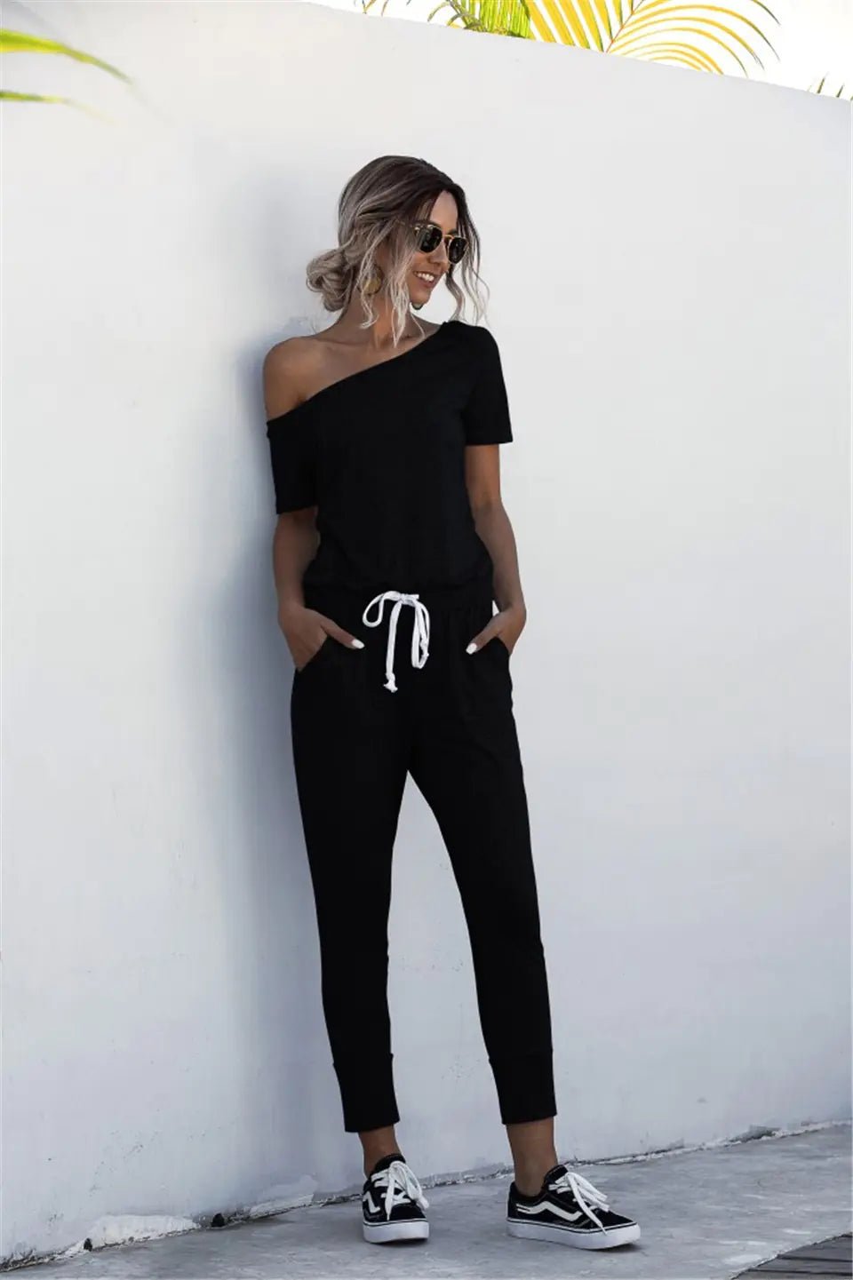 Oioninos Spring/Summer Off - Shoulder Jumpsuit with Pockets - StilNord