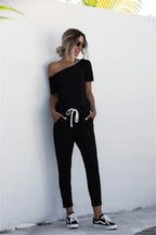 Oioninos Spring/Summer Off - Shoulder Jumpsuit with Pockets - StilNord