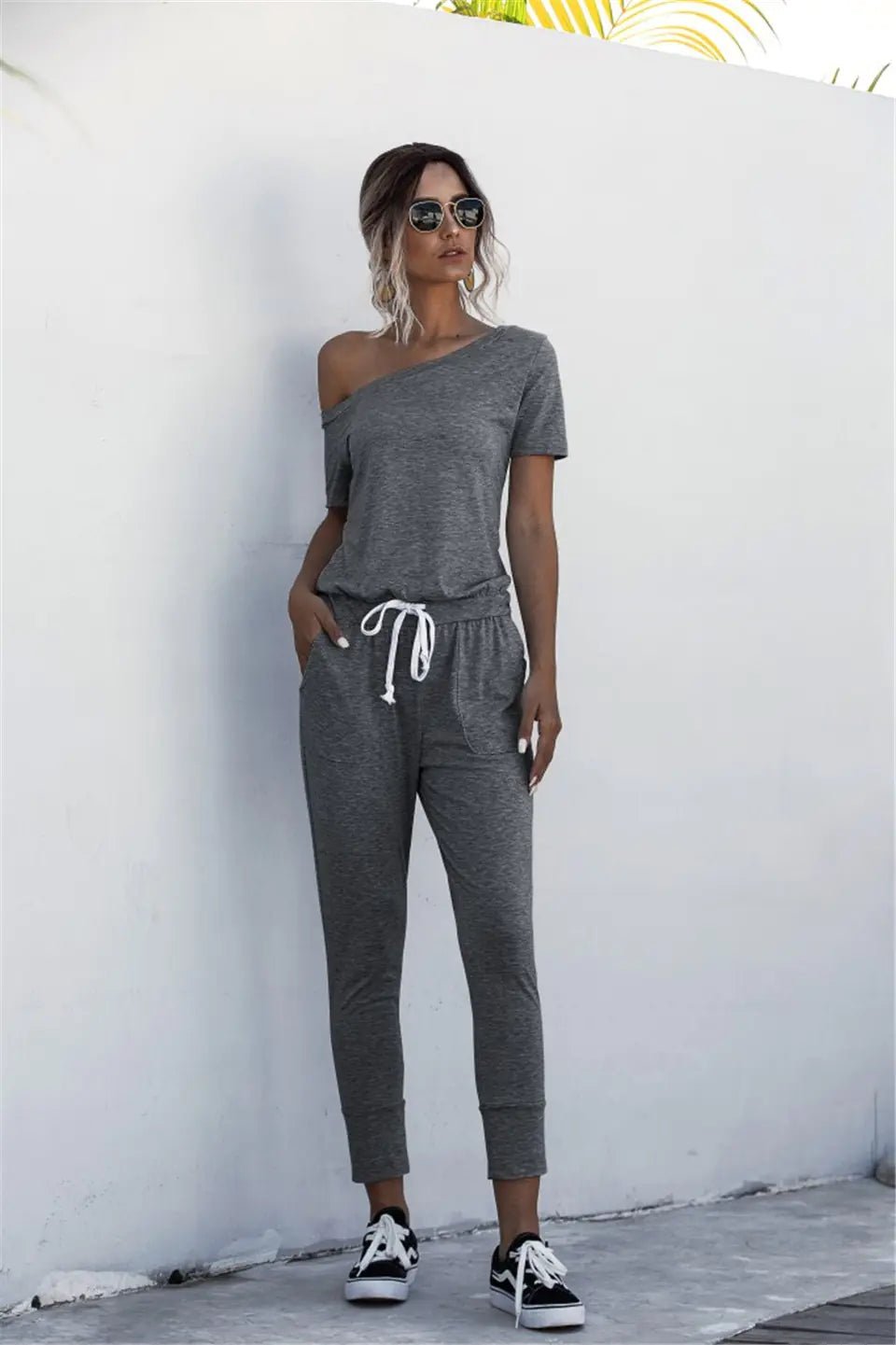 Oioninos Spring/Summer Off - Shoulder Jumpsuit with Pockets - StilNord