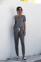 Oioninos Spring/Summer Off - Shoulder Jumpsuit with Pockets - StilNord