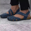 Overdimensionerede sandaler med udskæring og kilehæl - StilNord