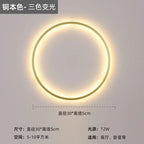 Nordic Minimalist Round Bedside Ring Wall Light