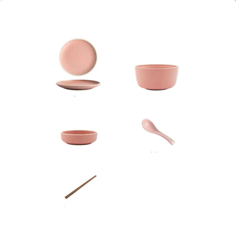 Nordic Style Ceramic Tableware Set for One Person