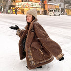 Quiltet lammeuldsfrakke med syningsdetaljer - StilNord