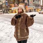 Quiltet lammeuldsfrakke med syningsdetaljer - StilNord