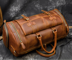 Retro herre-rejsetaske i læder