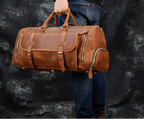 Retro herre-rejsetaske i læder