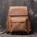 Retro leather backpack