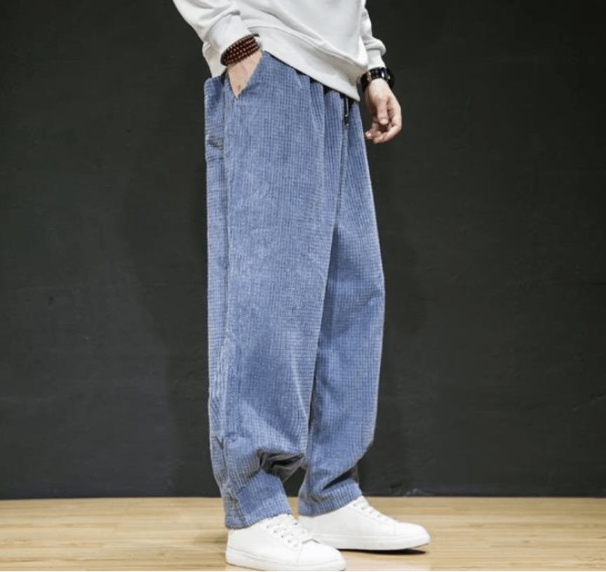 Retro løstsiddende stretch herre - casual bukser - StilNord