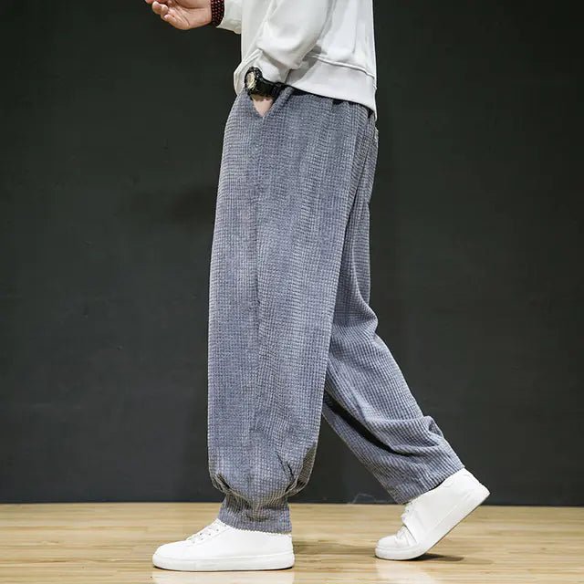 Retro løstsiddende stretch herre - casual bukser - StilNord