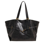 Retro skuldertaske med stor kapacitet i PU - læder - StilNord