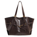 Retro skuldertaske med stor kapacitet i PU - læder - StilNord