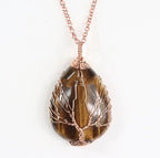 Rose Gold Wire - Wrapped Waterdrop Necklace with Pendant - StilNord