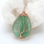 Rose Gold Wire - Wrapped Waterdrop Necklace with Pendant - StilNord