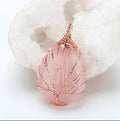 Rose Gold Wire - Wrapped Waterdrop Necklace with Pendant - StilNord