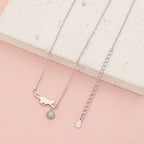 S925 sølvhalskæde med kat der leger med kugle til kvinder - StilNord