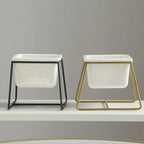 Nordic Style Ceramic Flower Pot with Iron Stand