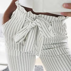 High-Waisted Casual Cropped Pants