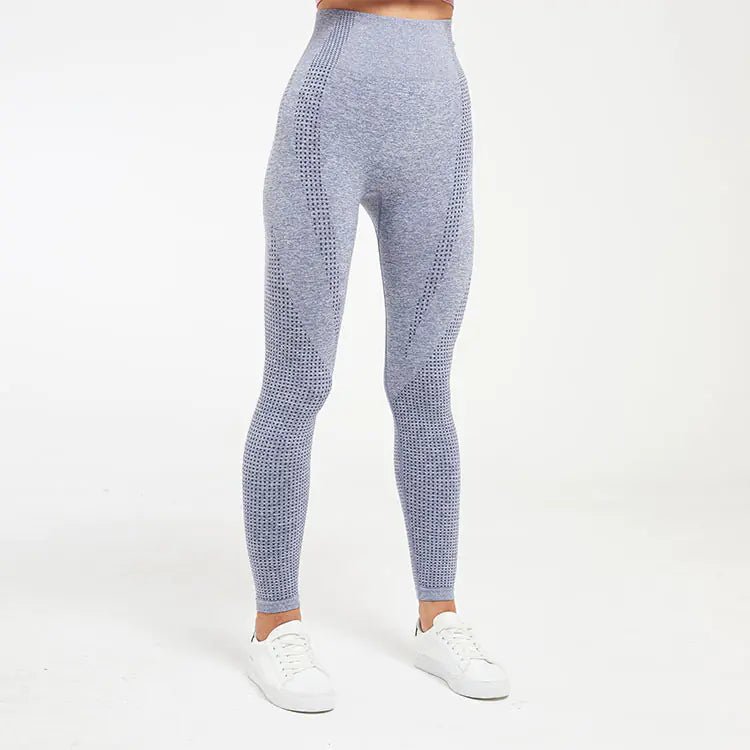 Seamless Sports Long Sleeve Yoga Set with Leggings - StilNord