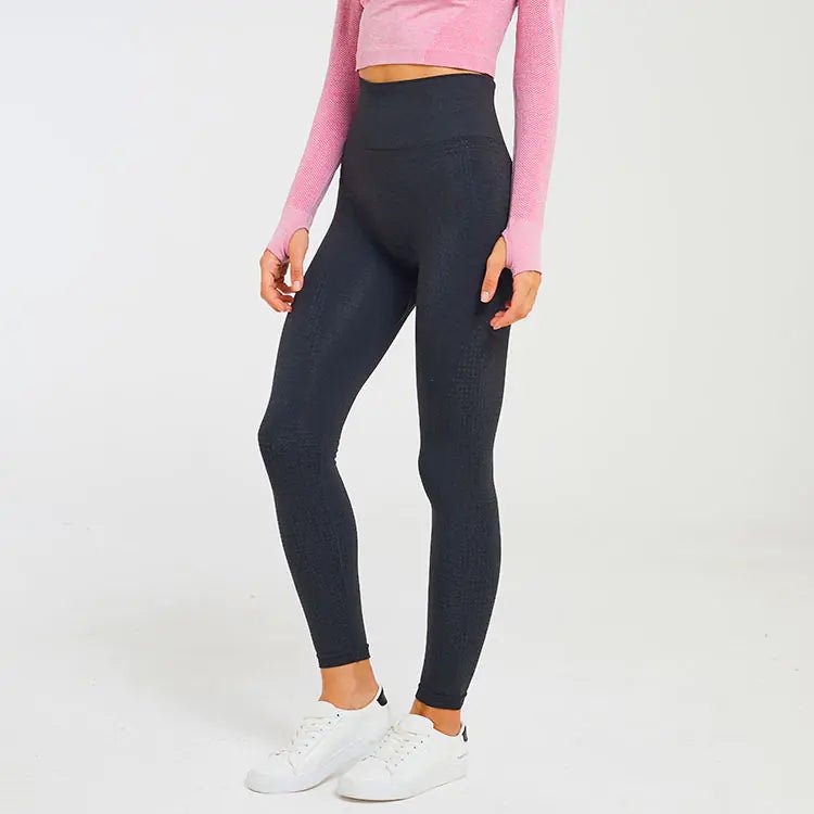 Seamless Sports Long Sleeve Yoga Set with Leggings - StilNord