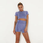 Seamless Yoga and Running Short Sleeve Set - StilNord